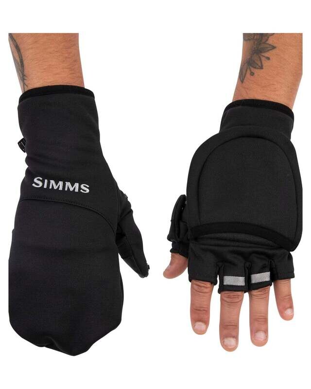 Simms Freestone Foldover Mitt Black L