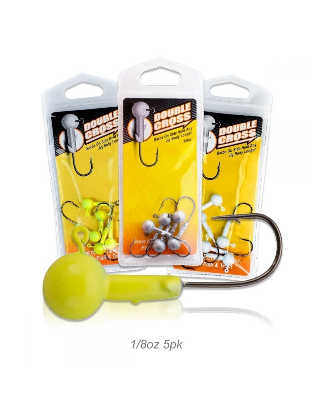 Crappie Mag Dbl Cross Jig Heads 1/8oz 5pak, Chart