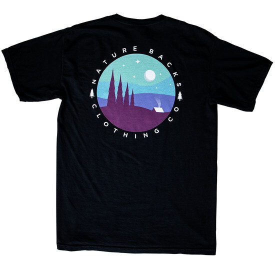 Nature Back Camping T-Shirt Midnight XL