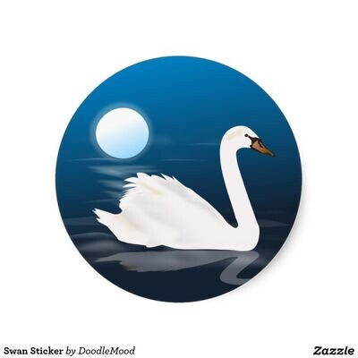 Heart Swan Sticker