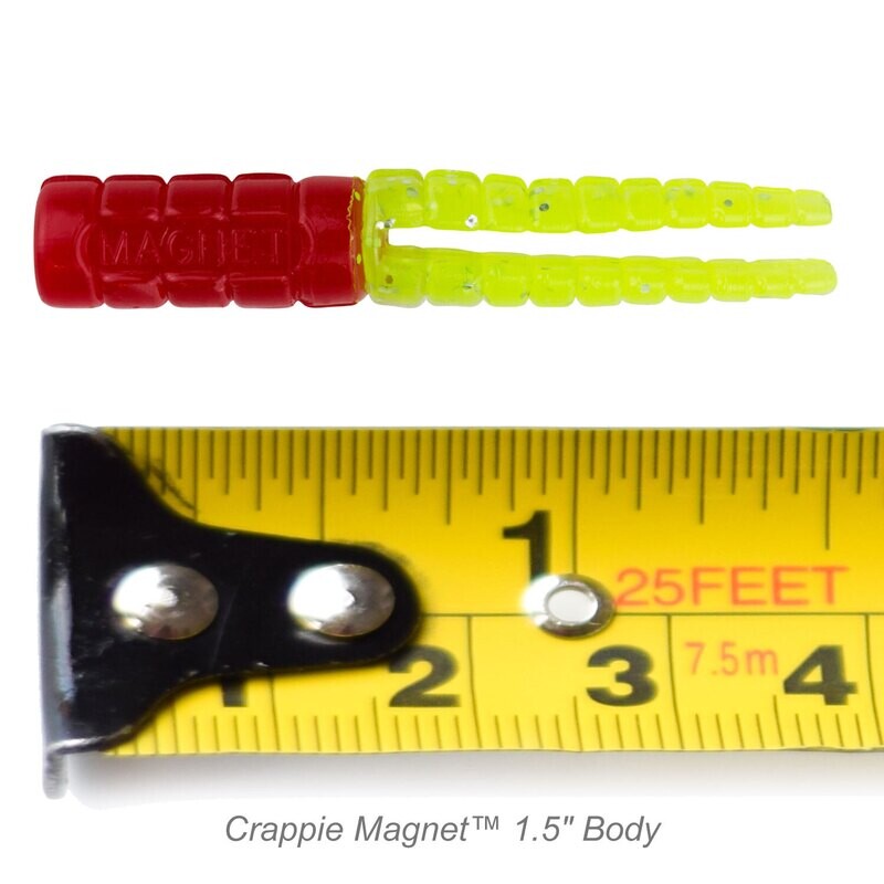 Crappie Mag 15pc Body Grn Red Flake