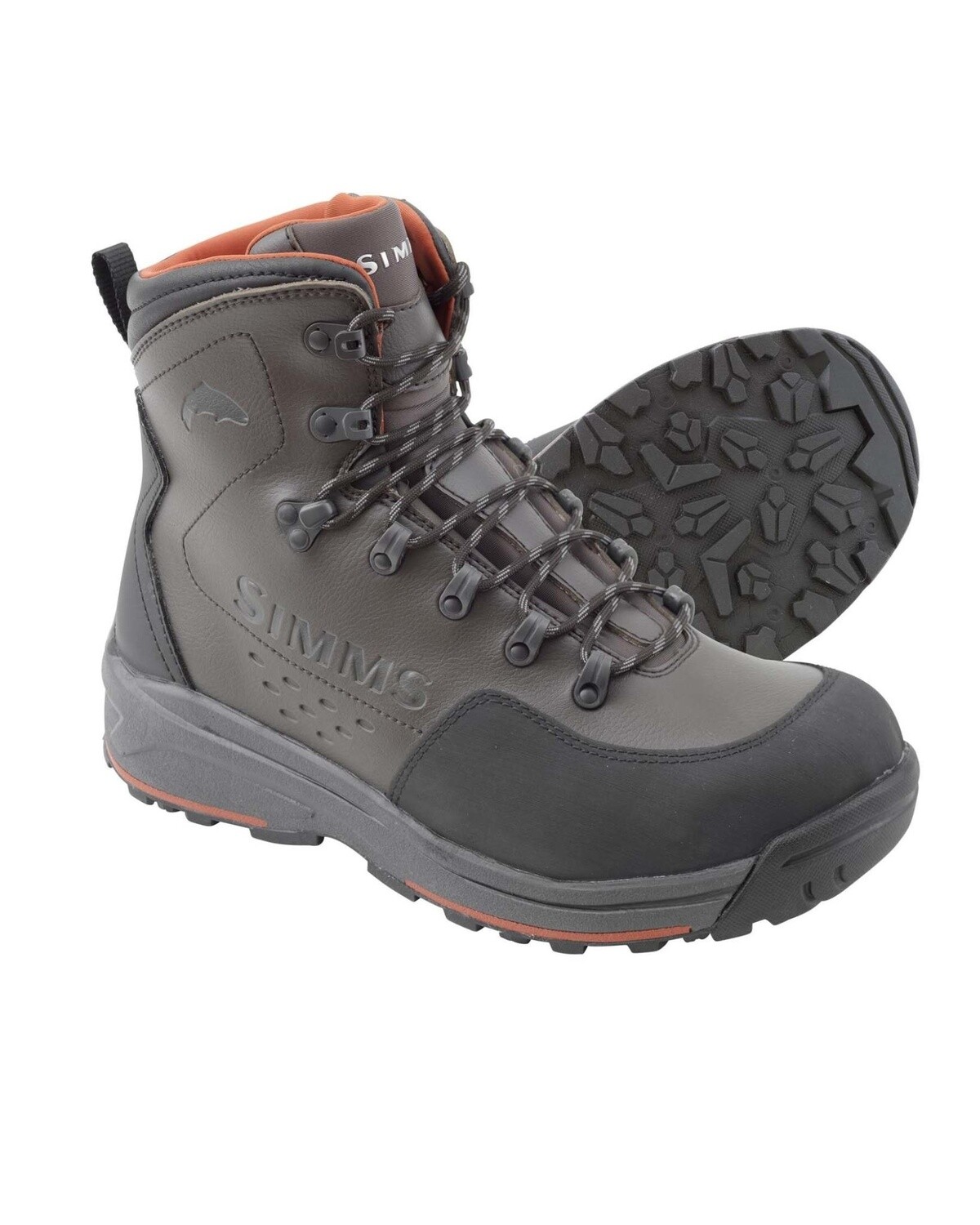 Simms M&#39;s Freestone Wading Boots - Rubber Sole Dark Olive 10