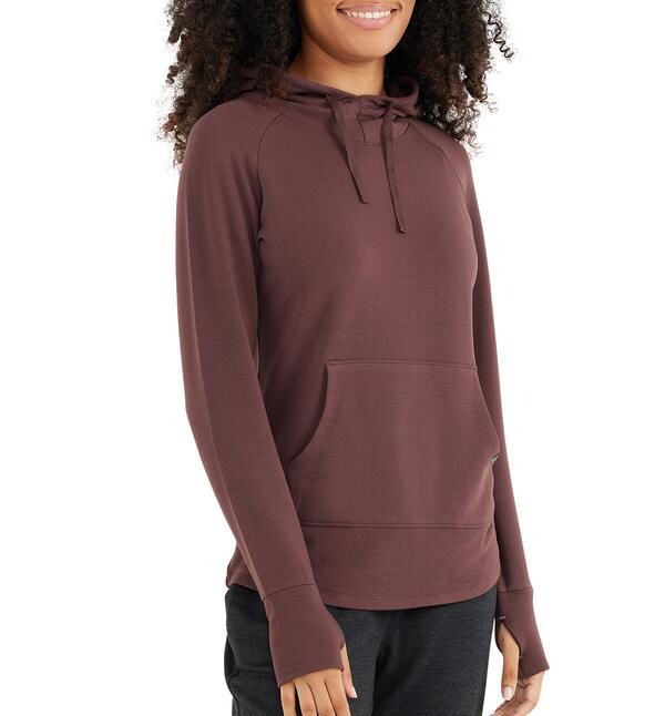 W&#39;s Bamboo Fleece Pullover Hoody Umber L