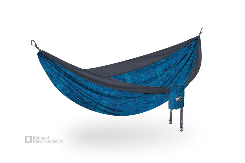 ENO Double Nest Print Hammock Outside NPF/Charcoal