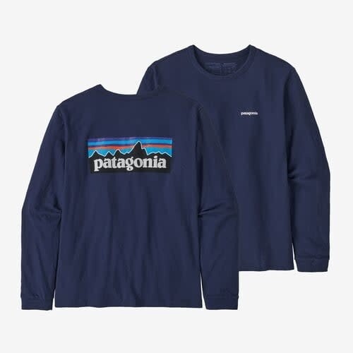 Patagonia W&#39;s Long-Sleeved P-6 Logo Responsibili-Tee Sound Blue (SNDB) XL