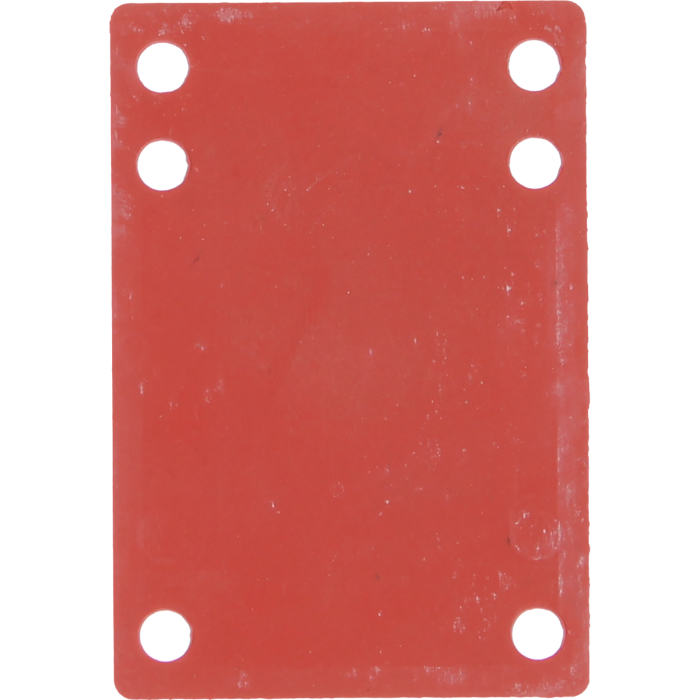 BLANK RISER RUBBER 1/8&quot; DARK NEON ORANGE 1pc