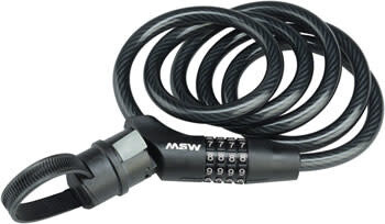 MSW CLK-112 Combination Cable Lock, 12 x 6&#39;, Black