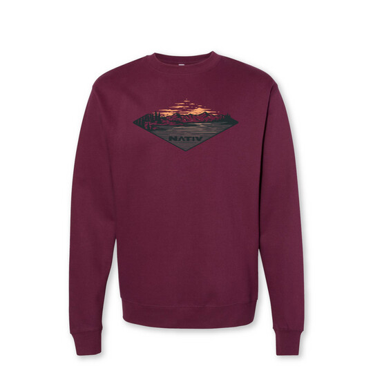 Nativ Horizon Sweatshirt Deep Maroon L
