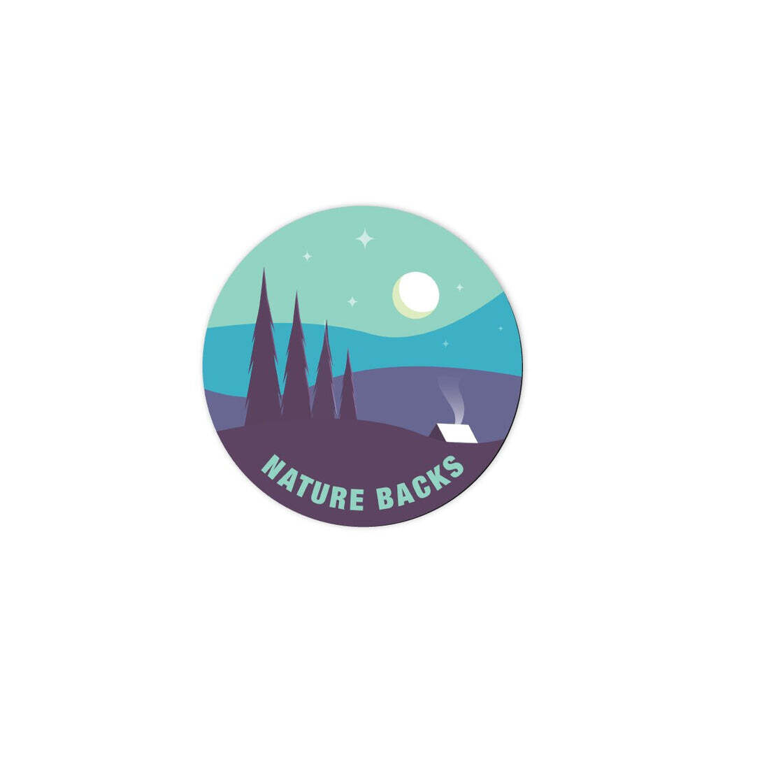 Nature Back Camping Sticker