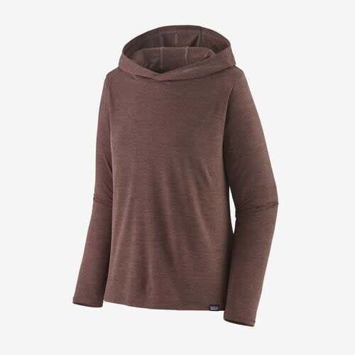 Patagonia W&#39;s Capilene Cool Daily Hoody Cone Brown - Dusky Brown X-Dye (CBNX) XL