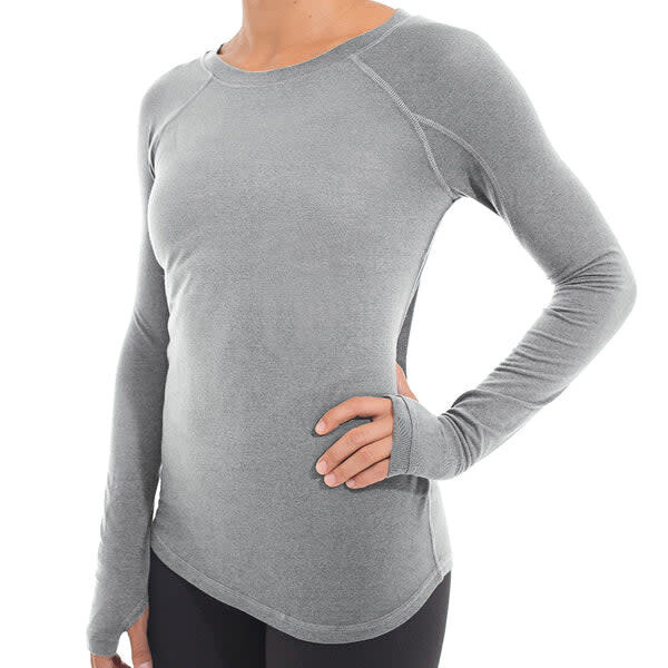 Free Fly W's Bamboo Shade Long Sleeve Heather Grey M