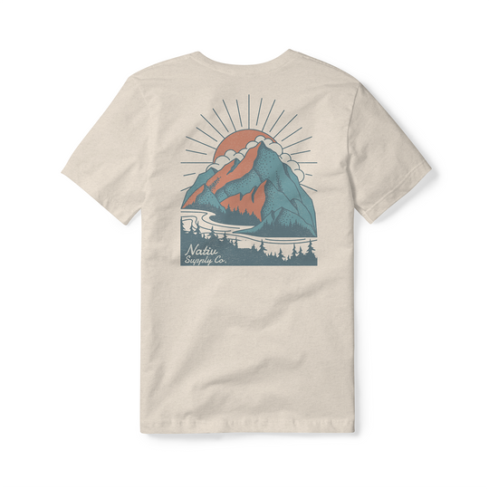 Nativ Mountain Clouds T-Shirt Natural XL