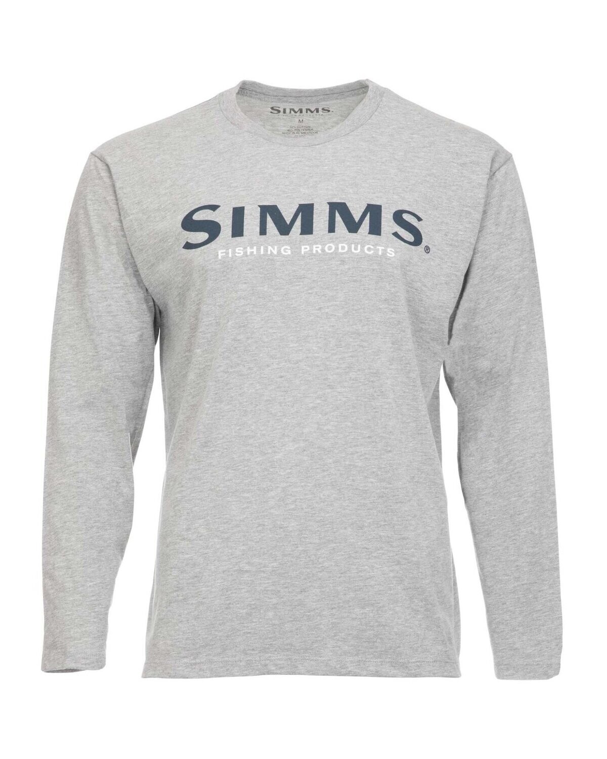 M&#39;s Simms Logo LS Shirt - Grey Heather, M