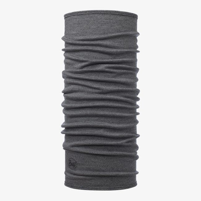 Buff Merino Midweight Neckwear Melange Light Grey