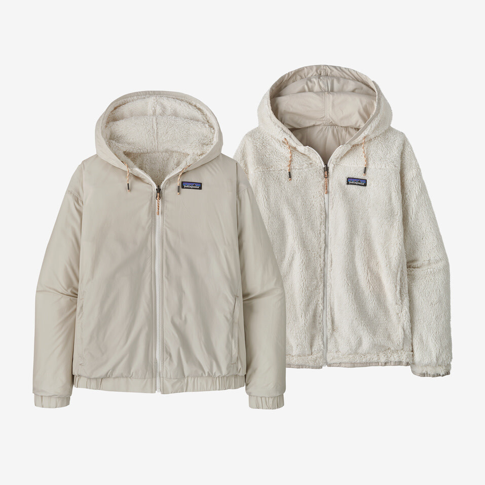 Patagonia W&#39;s Reversible Los Gatos Cambria Fleece Jacket Dyno White (DYWH) S