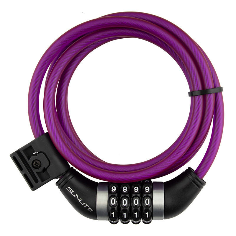 Lock Sunlt Cbl 8mmx6f Com w/Bkt Coil Pu
