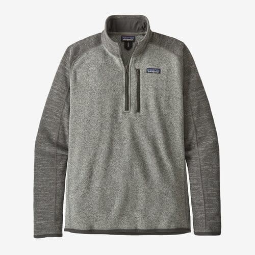 Patagonia M&#39;s Better Sweater 1/4 Zip Fleece Jacket Nickel w/ Forge Grey (NKFG) M