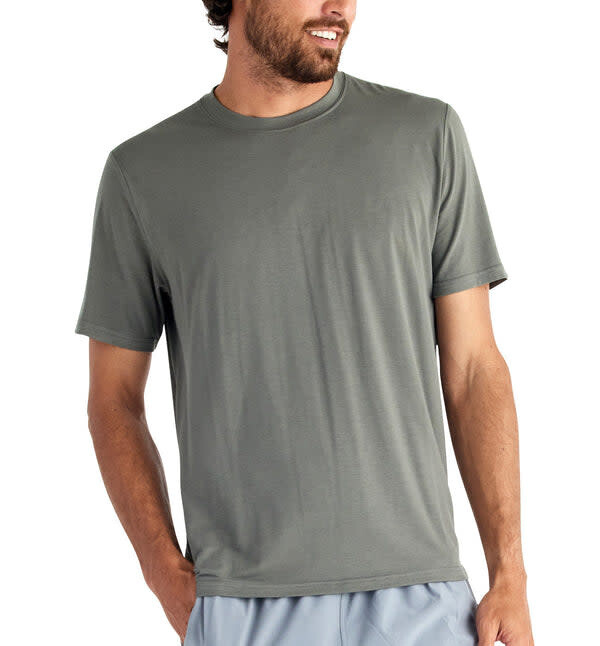 Free Fly M&#39;s Bamboo Motion Tee Fatigue S