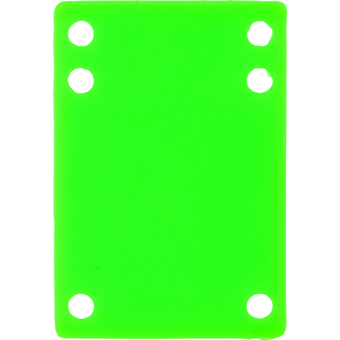 BLANK RISER RUBBER 1/8&quot; NEON GREEN 1pc