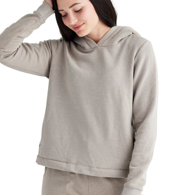 Free Fly W&#39;s Bamboo Thermal Fleece Hoody Heather Stone S