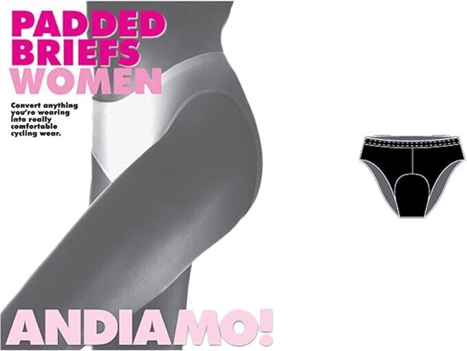Andiamo W&#39;s Padded Cycling Briefs Black XL