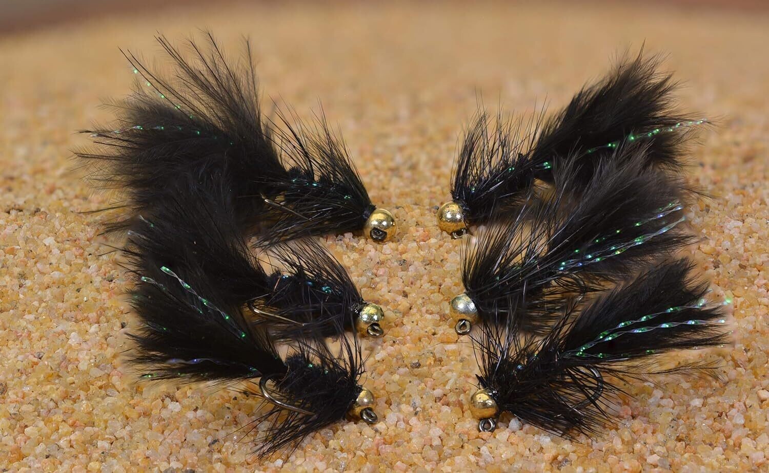 Crystal Bugger Jig Tungsten Bead Black #6 (Single)