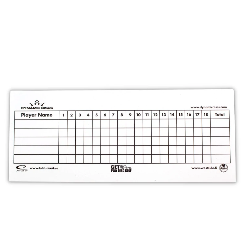 Dynamic Disc Scorecard - 100 pak