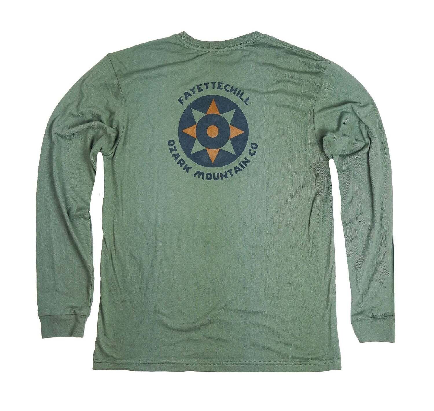 Fayettechill Folk Quilt Long-Sleeved T-Shirt Sage Grey (SAGRY) XL