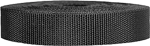 Flat Webbing, .75&quot;, Black