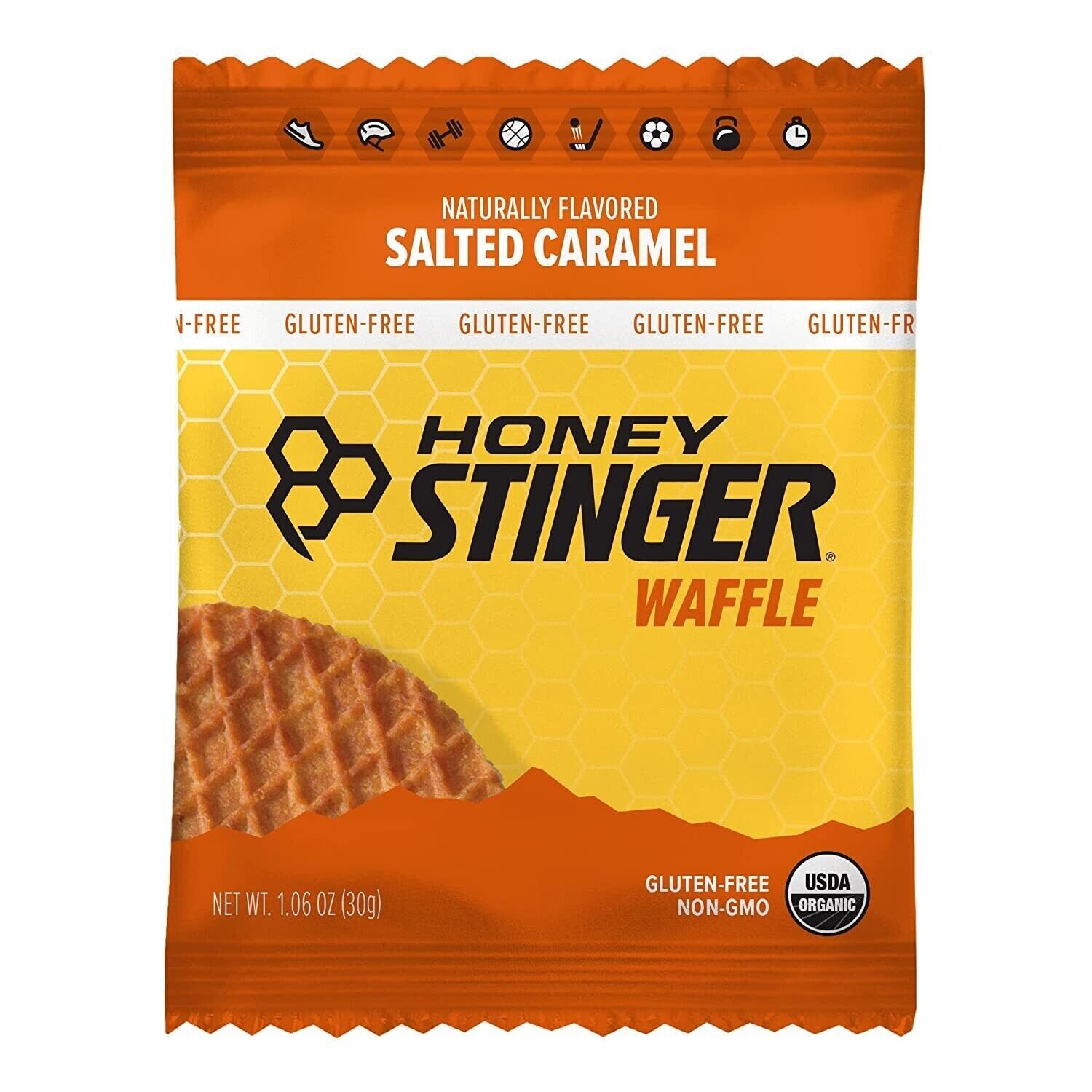 FOOD HS WAFFLE GLUTEN FREE ORGANIC SALTED CARAMEL BXof12 single