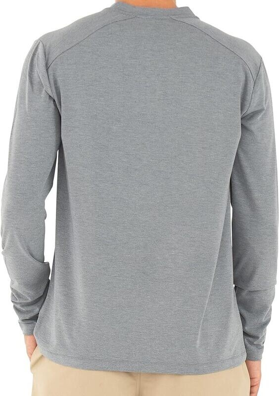 Free Fly M's Bamboo Heritage Henley Blue Dusk XL