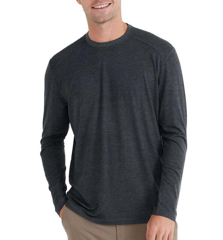 Free Fly M's L/S Bamboo Midweight T-Shirt Heather Black M