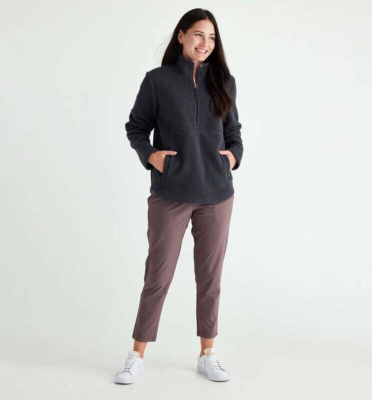 Free Fly W's Bamboo Sherpa Fleece Half Zip Abyss XL