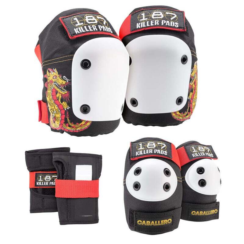 187 6-PACK PAD SET L/XL-CABALLERO DRAGON BLK