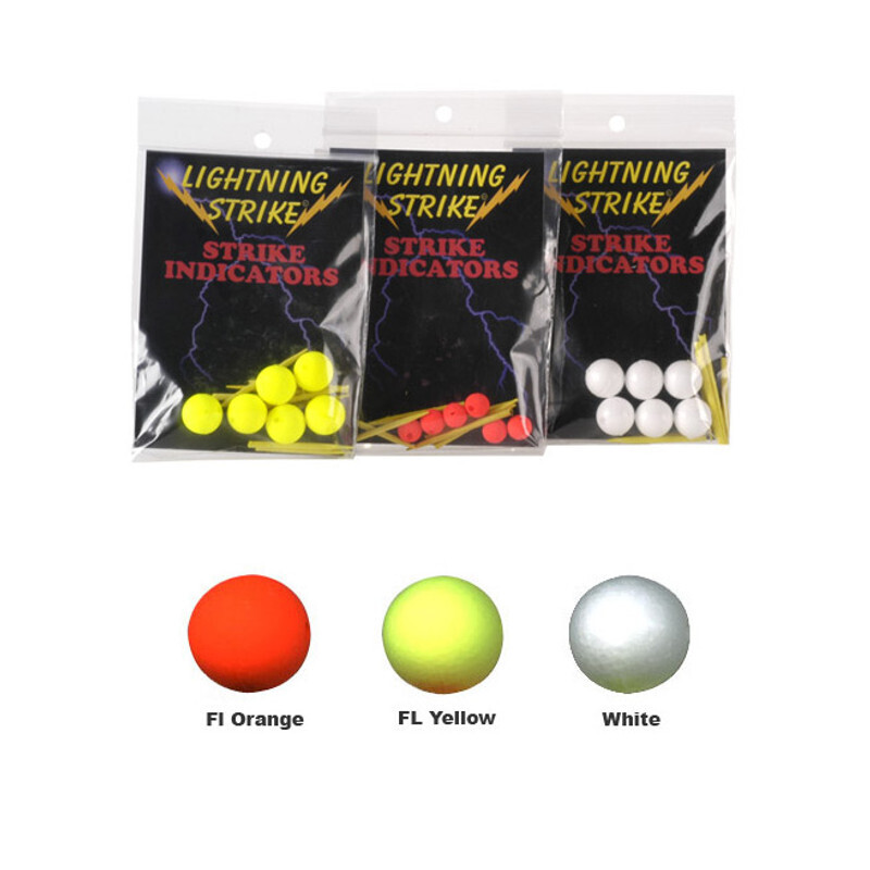 Lightning Strike Ball Indicators w/ Pegs 1/2&quot; White