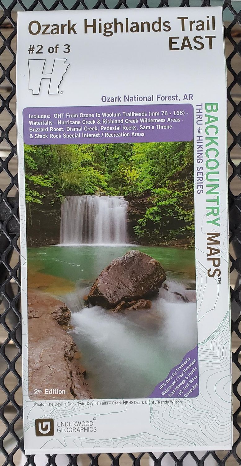 Ozark Highlands Trail Map-East