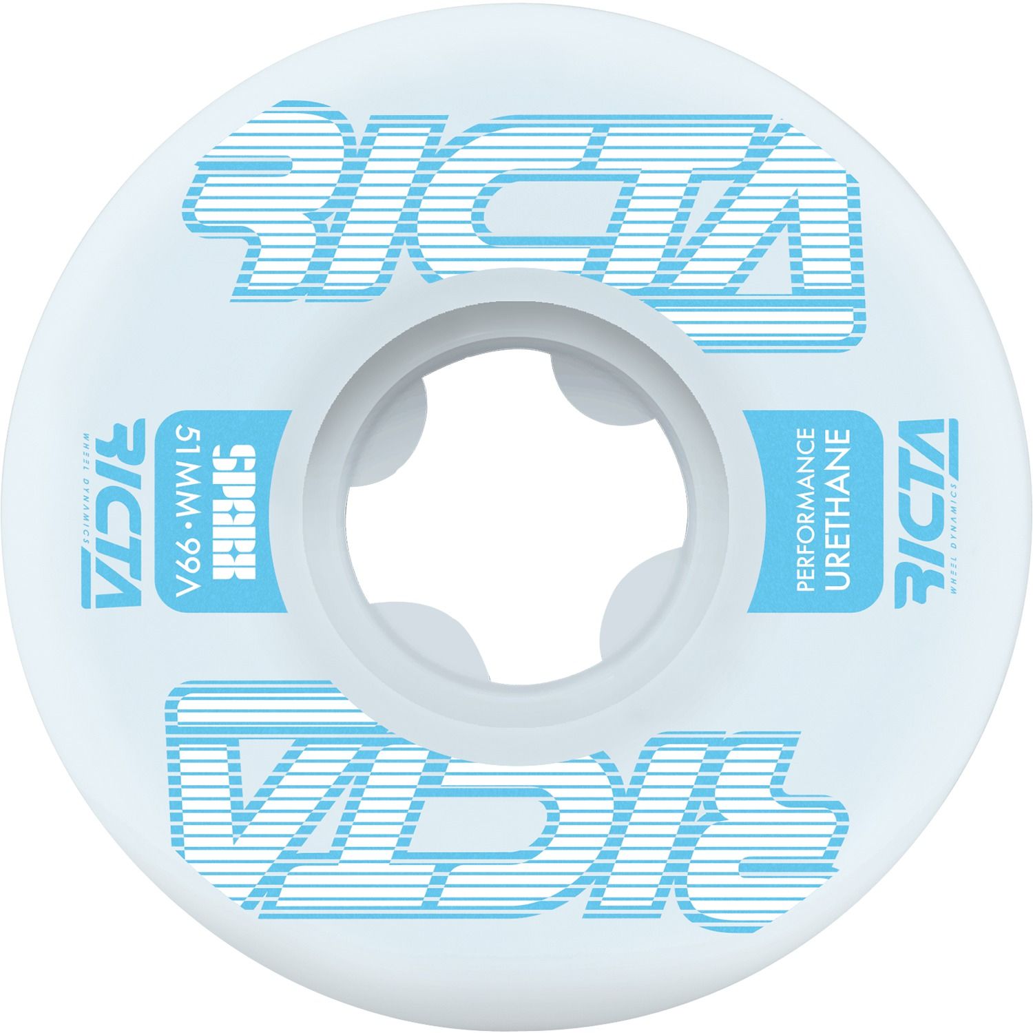 Wheels -RICTA MAINFRAME SPARX 54MM 99A WHT/BLU-single