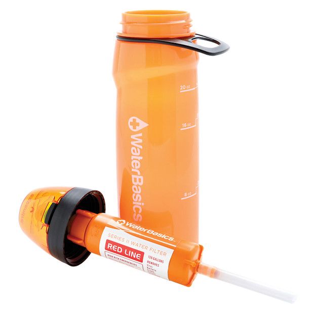 WaterBasics - Filtered Water Bottle Red Line