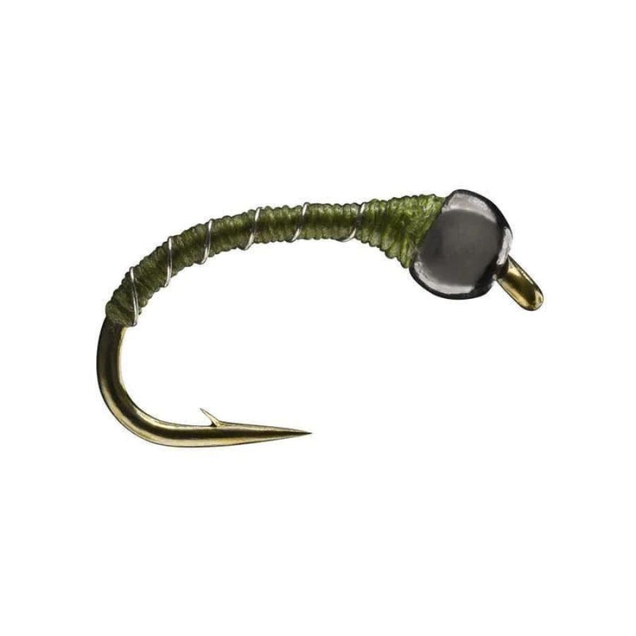 Tungsten Zebra Midge Olive #18 (Single)