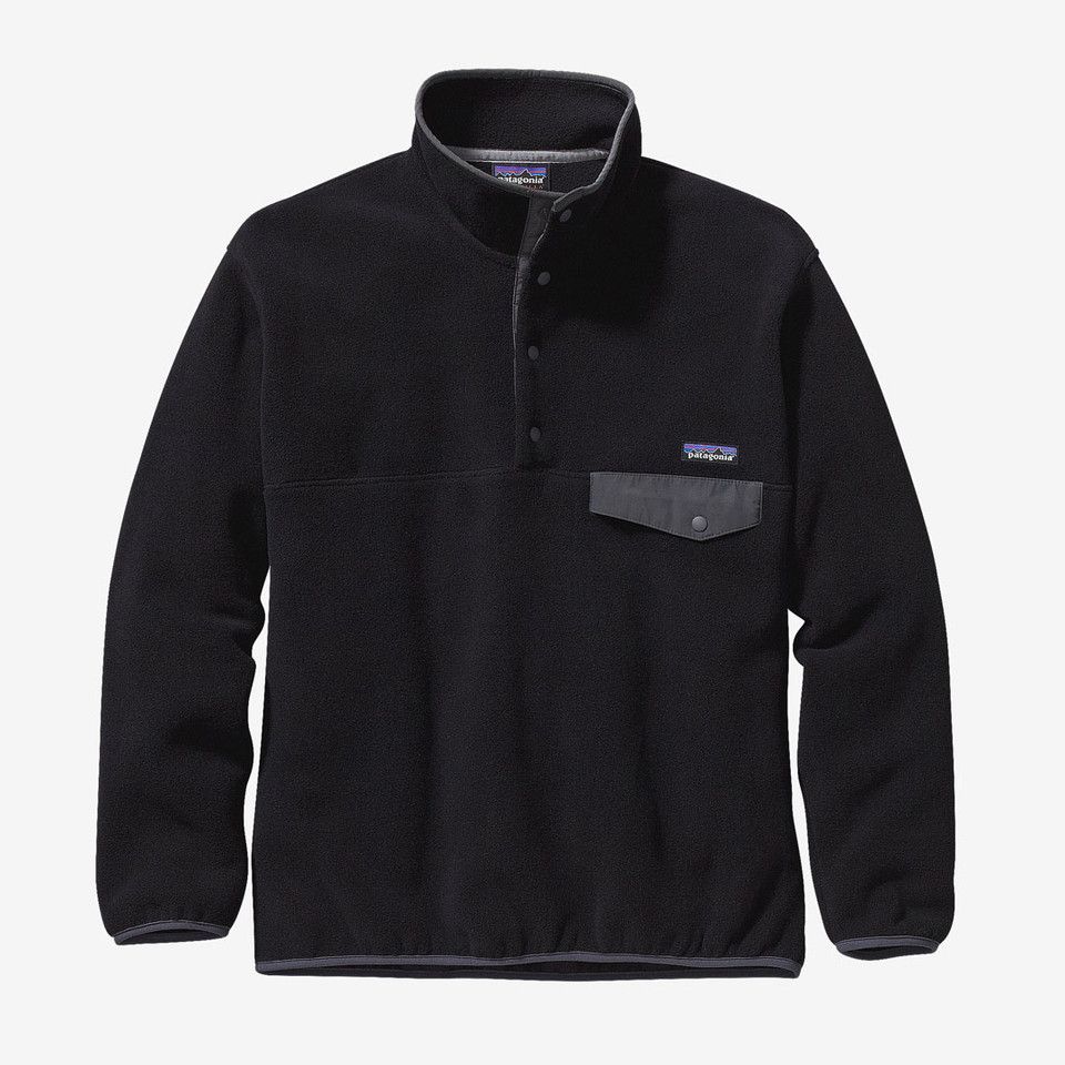 Patagonia M&#39;s Synchilla Snap-T Fleece Pullover Black w/Forge Grey (BFO) L