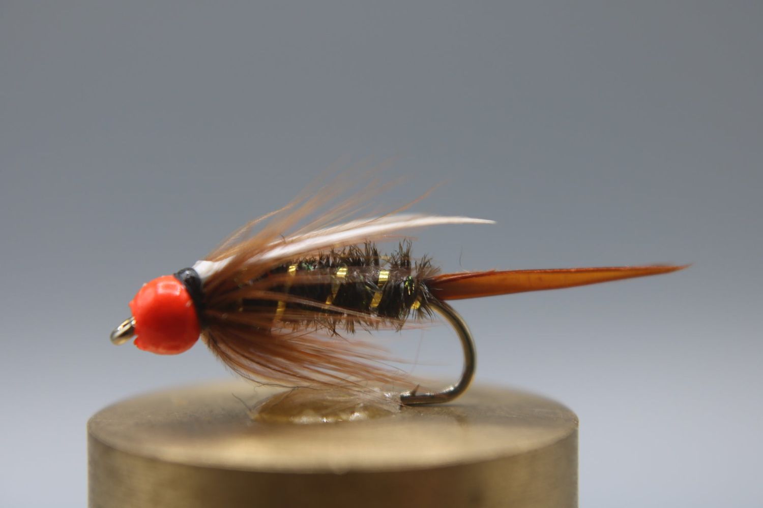 Prince Nymph Red Head Gold Bead #14 (Single)