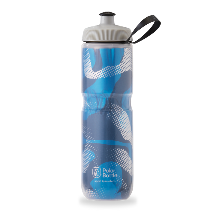 Polar Bottles Sport Insulated Contender Water Bottle - 24oz, Blue/Silver