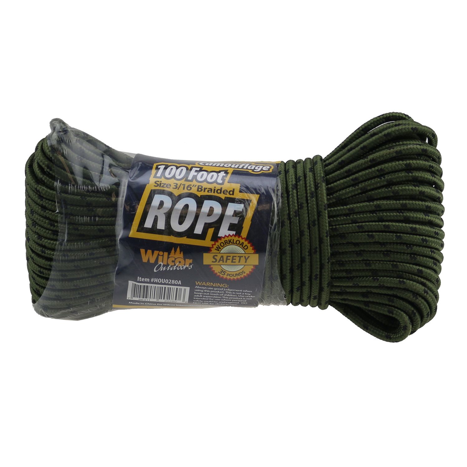 Rope Braided 3/16&quot;x100&#39; Camo