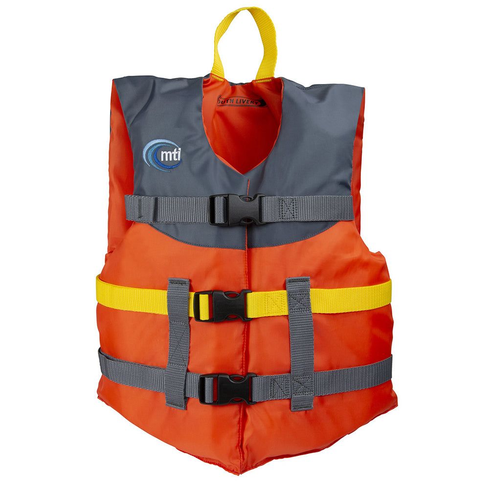 MTI Youth Livery Life Jacket Orange/Charcoal (50-90 lbs.)