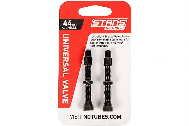 Stan&#39;s NoTubes Alloy Valve Stems - 44mm Pair Black