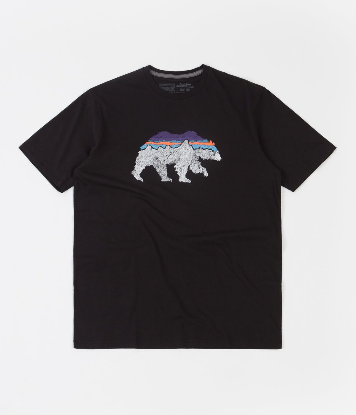 Patagonia M's Back For Good Organic T-Shirt Black w/ Bear (BLKB) M