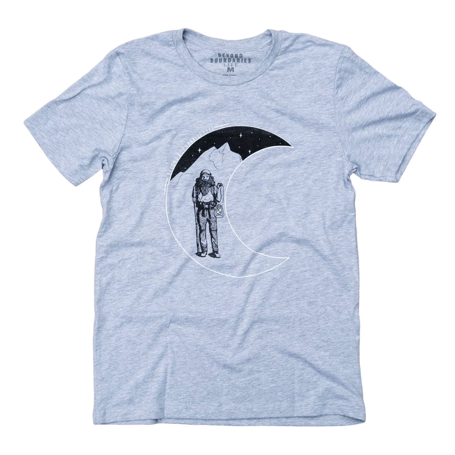Beyond Boundaries Night Moon T-Shirt, Color: Heather Gray, Size: S