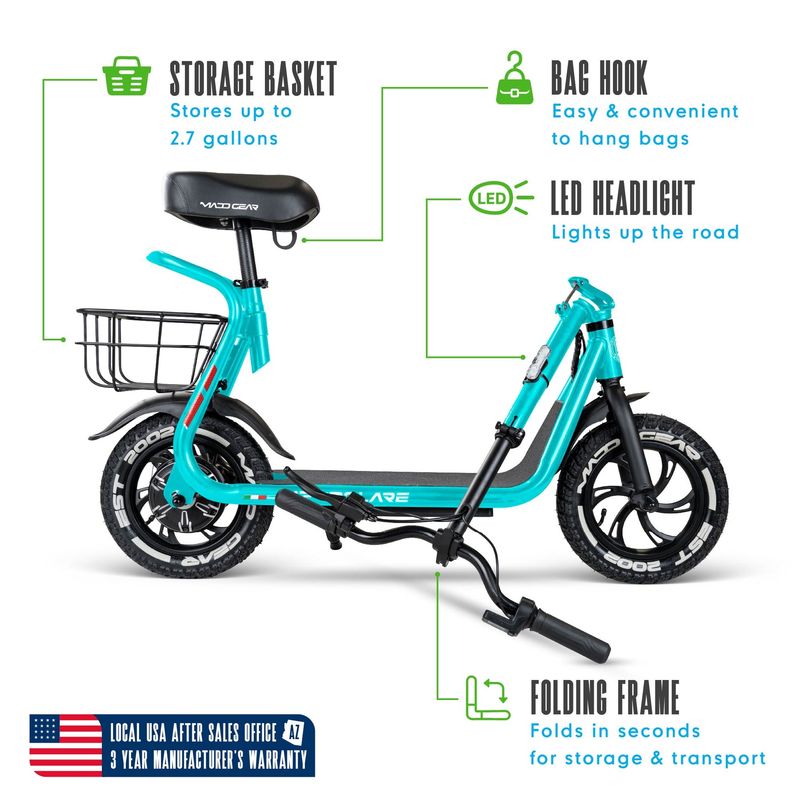 Madd Gear Pendolare Electric Folding Scooter - Pistachio Teal