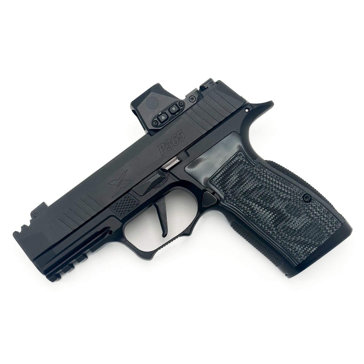 ACE 365 AXG MACRO, FCU TYPE: Non- Safety FCU, Coating Type: Matte Black [Ano Type 3 Class 2], Grip Panels: HOGUE G10 Black
