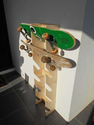Skateboard Wall Rack for 6 decks